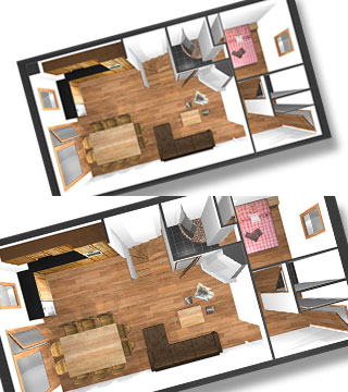 Plan appartement - Floorplan chalet rental Val Thorens, La Lombarde. Hollidays accomodation